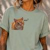 Funny Grumpy Orange Cat What? Shirt, Sarcastic Cat Meme T-Shirt, Comfort Colors Vintage Washed Graphic Tee