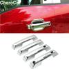 4pcs/Set Chrome Exterior Door Handle Panel Shell Cover Trim For + Ford F150