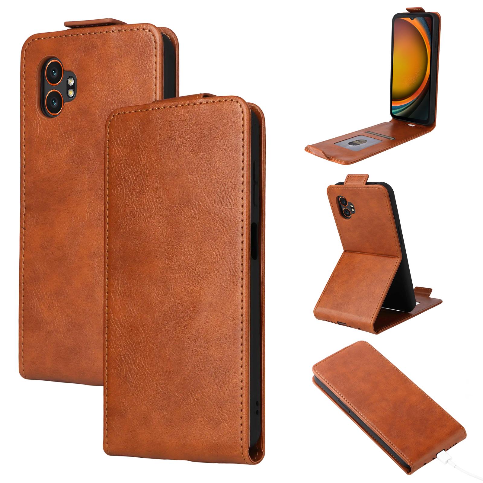 

Для Samsung Galaxy XCover7 Pro Чохол-підставка Магнітна застібка Вертикальний відкидний Шкіряний чохол для телефону з тримачем для карток Orange