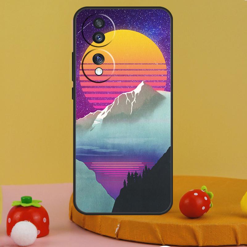 Neon Retrowave 80s Vintage Art Case For Honor 200 Pro X9a X9c X8a X7a X6a X7 X8 X9 X8b X9b 50 70 90 Magic 5 6 Lite Cover