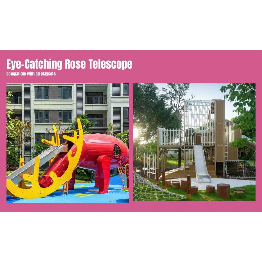Kids Playground Toy Telescope Outdoor Swing Set Creative Pirate Playset for