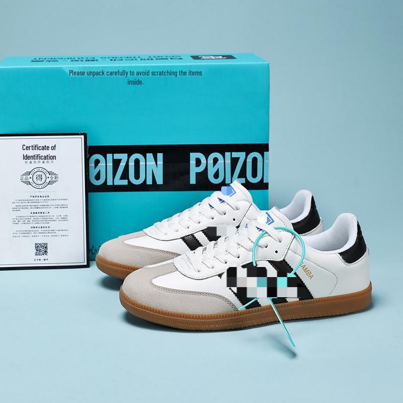 De Xun Pánské a dámské všestranné ležérní tenisky s plochou podrážkou Forrest Gump - Pár styl s designem tří pruhů Samba