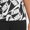 Nike Zestaw T-shirt z krótkim rękawem i spodenki z nadrukiem logo na całej powierzchni Sportswear Okrągły dekolt Zestawy dla dzieci Czarny DM3773-010