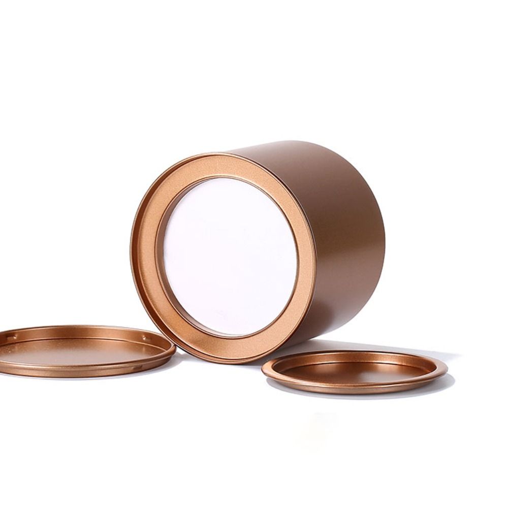 

Винтажный железный горшок для суккулентов Жестяная герметичная коробка для хранения Чайная посуда Настольный цветочный горшок Кухня gold