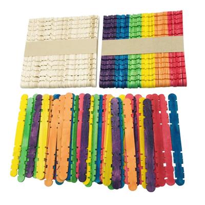 50Pcs/Set Creative Handicraft Making Ice Cream Stick DIY Natural Wood Ice Pop Stick Craft Tools