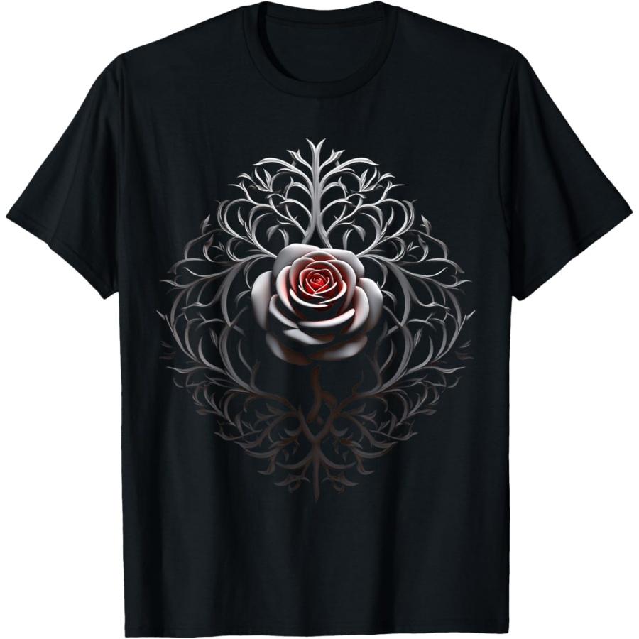 

Rose Art Sculpture Flower Graphic Motif Rose T-Shirt XXXXXL чёрный