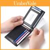 European And American Stylish Genuine Leather Wallet With Rfid Protection Short Money Clip Card Holder