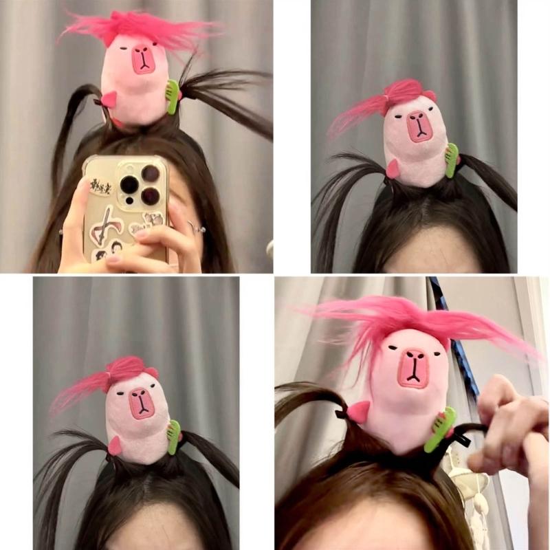 Sött Capybara Hårband Tecknat Djur Hårband Hårbygel för Ungdomar och Cosplay Stilfull Barn Flickor Huvudsmycke Smycken