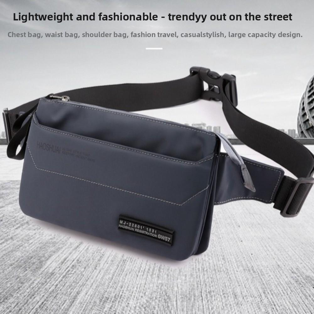 Anti Splash Men's Chest Bag Large Capacity Nylon Sling Shoulder Bag Simple Male Waist Bag  Male