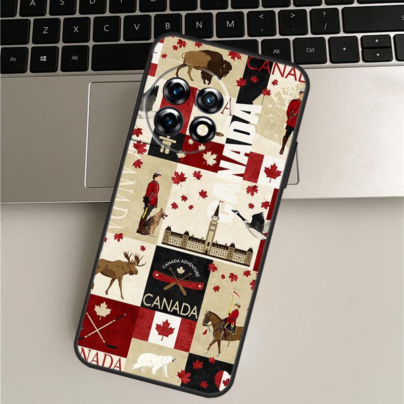 Canada Canadian Flag Case For OnePlus Nord 5 CE 3 4 Lite N20 N30 OnePlus 15R 13R 12R 13T 10T 10 Pro 11 12 13 Cover
