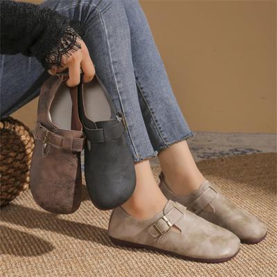 Damen Ballerinas Frühling Herbst Handgefertigte Ballerina Slipper Schuhe Damen Bequeme Weiche Leder Flache Sneaker Damen Zapatos De Mujer