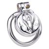 Men's Short Metal Urethral Chastity Lock Penis Cage Sex Toys BDSM Stainless Steel