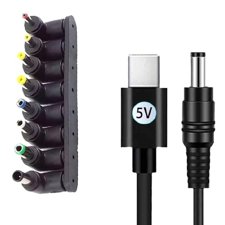 DC5521 Power Adapter 8 Adapters for Security Camera Routers and Laptops 5.5x2.1mm Female to Male Barreled Plug