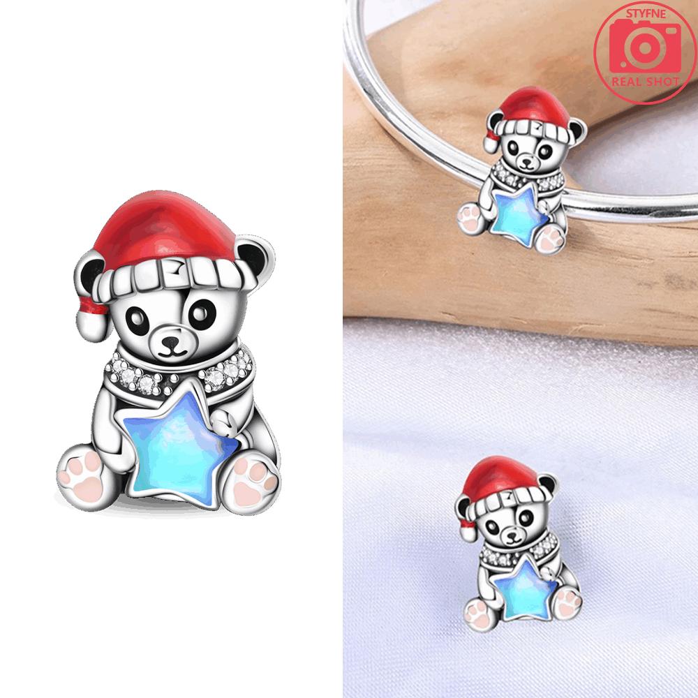 Original Charm Copper Penguin Blue Zircon Rabbit Koala Animals Beads Fit Bracelet Accessory Gift Jewelry Diy Women