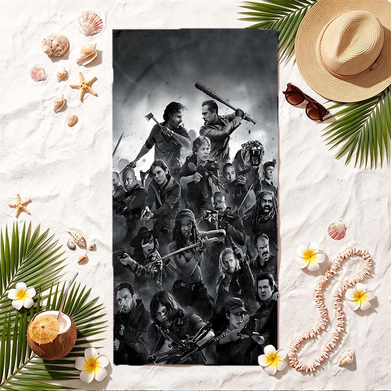 Walking Dead Soft Beach Towel Stylish Beach Pool Towel for Summer Seaside Vacation Travel