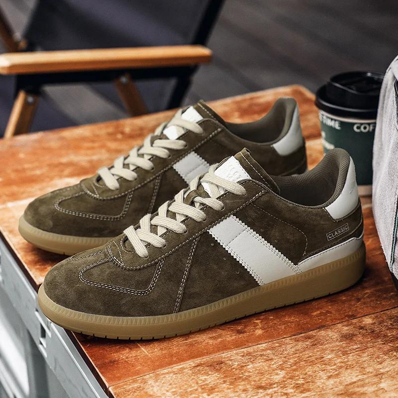 

Модная обувь для ходьбы Мужская новая обувь для катания на льду Мужская роскошная мужская спортивная обувь на шнуровке Мужская удобная уличная обувь на плоской подошве 44 хаки