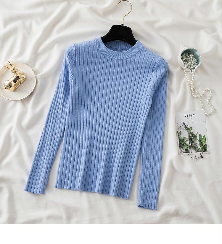 Autumn Neck Fit Round Slim Base Knitted Sweaters Women Winter New Fashion Long Sleeve Pullovers Sweater Woman Elegant Solid Casual Lady Jumpers 25477