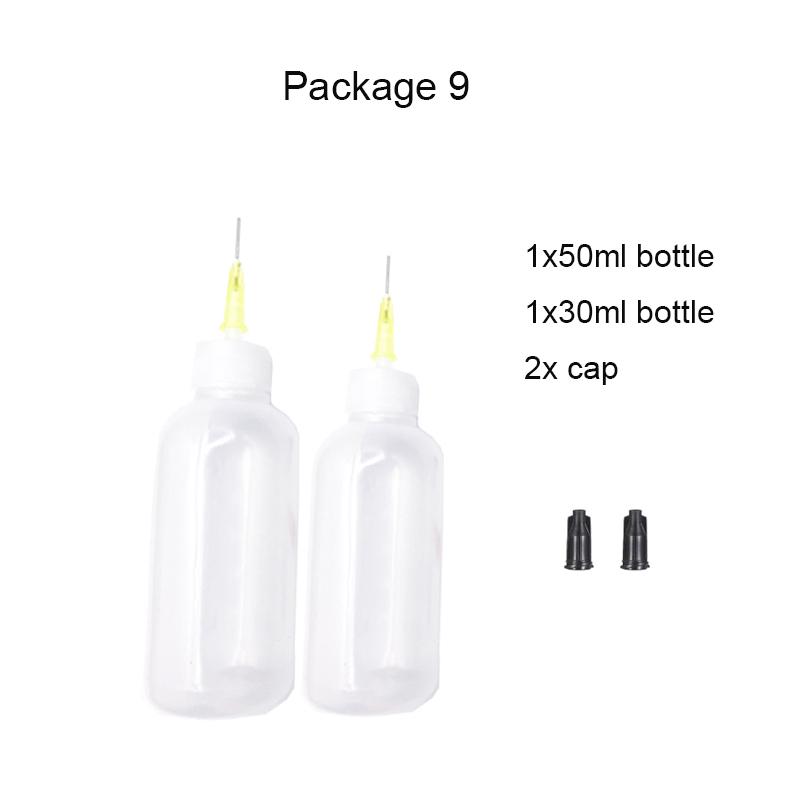 

1/5 комплект 30/50 мл прозрачный полиэтиленовый дозатор иглы дозатор флакон иглы наконечник и т.д. подходит для канифоли паяльной флюсовой пасты