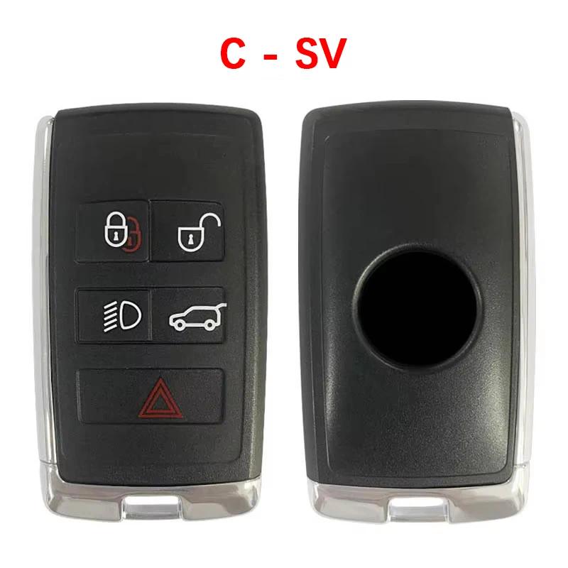 5 Button Smart Key Cover For Jaguar Land Range Rover Sv Replacement Shell Housing With Blade Key