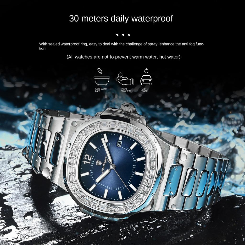 Classic Business Brand Luxury Men's Watch New Ultra-thin Fashion Quartz Watch Rose Gold Clock Mlae