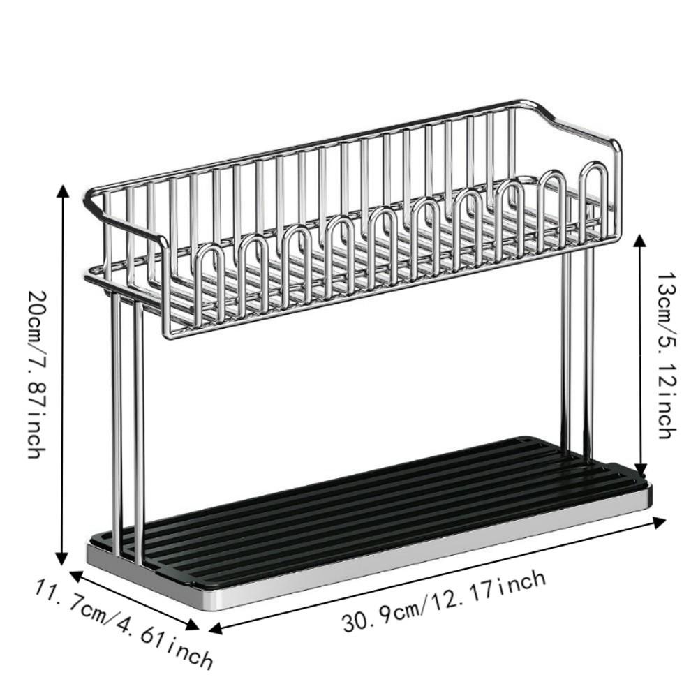 Stainless Steel Cup Storage Rack Anti-Fall Water Cup Holder Sink Storage Rack Office