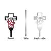 Cemetery Memorial Stake with Pointed Top - Outdoor Decorative for Deceased Relatives