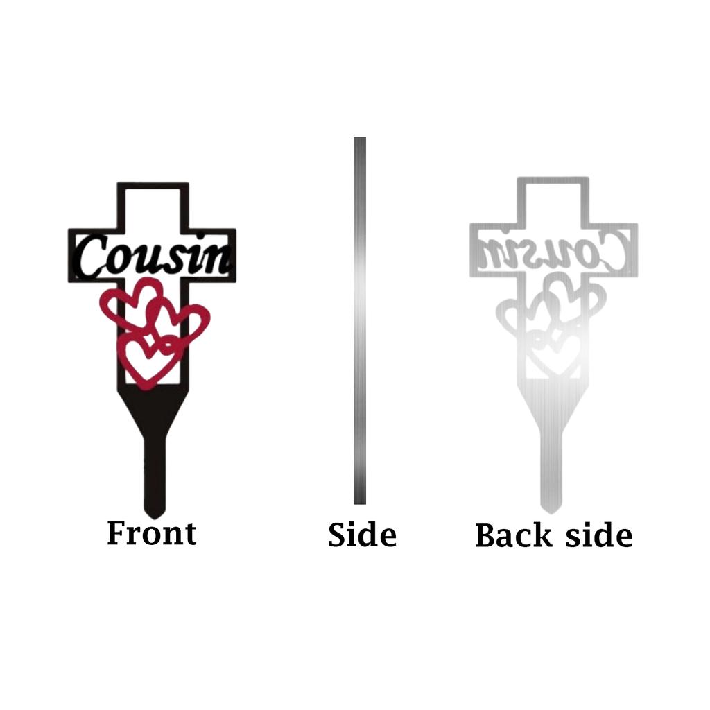Cemetery Memorial Stake with Pointed Top - Outdoor Decorative for Deceased Relatives