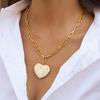 Lightweight Resin Heart Charm Necklace Adjustable Length Chain Simple Elegant Design Unisex Jewelry