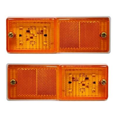 APSMOTIV Zestaw bocznych lamp obrysowych LED z odblaskiem 9 super jasnych diod LED do ciężarówek i przyczep 24V