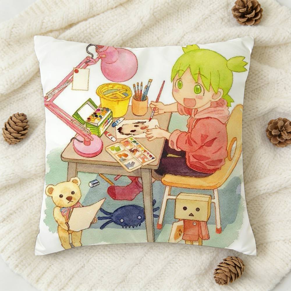 YYotsuba KKoiwai Doublesided Printed Square Decorative Cushion Cover for Sofa Living Room Home Decor