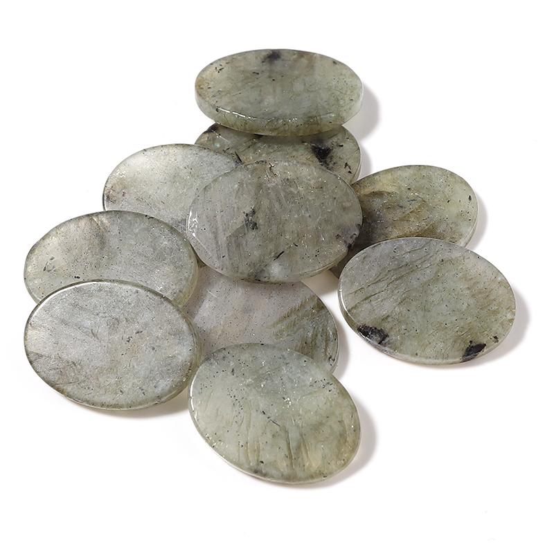 5pcs 13x18mm Oval Natural Cabochon Stone Flat Round Colorful Spacers For Earrings/Pendant DIY Jewelry Making Accessories