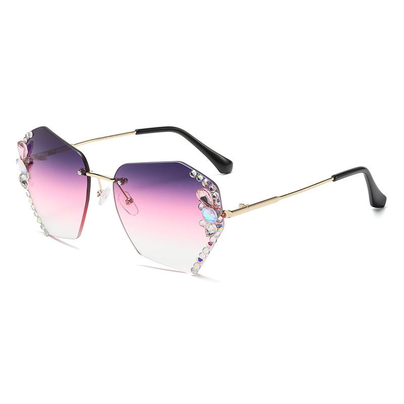 Trendy Polygon Womens Frame Sunglasses Summer Outdoor Sun Uv Protection