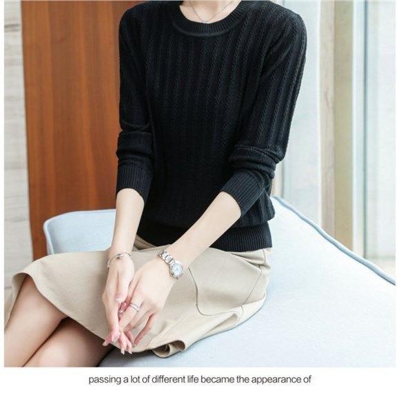 Fall Winter Women's Plus Size Sweater Short Crew Neck Knitwear Sweater Loose Pullover Knit Top Stretch Jumper