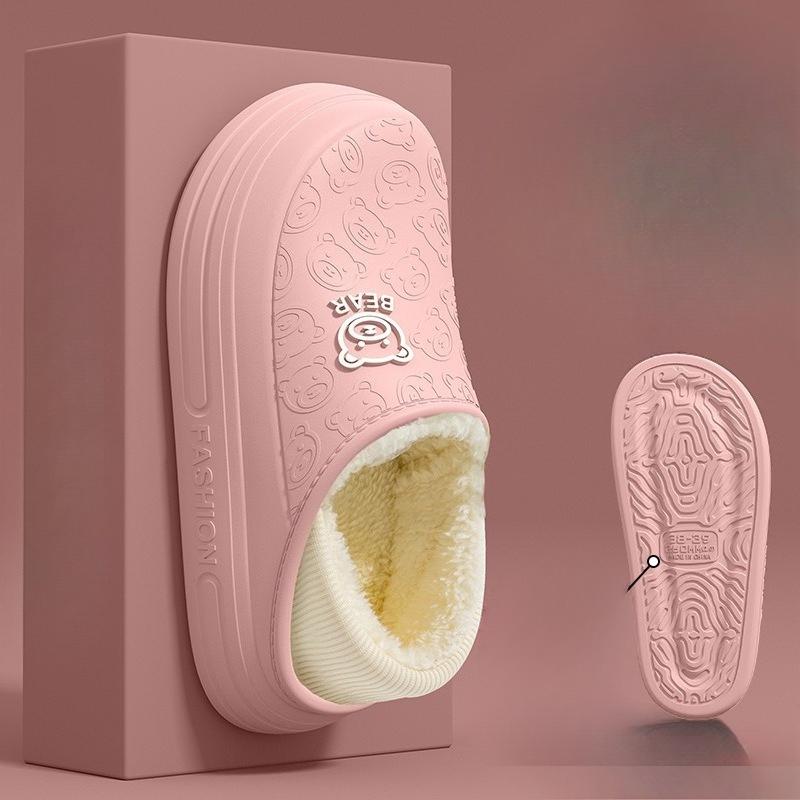 Cotton Shoes for Indoor Home Use Are Anti-slip, Thick-soled, Warm, Plush and Waterproof