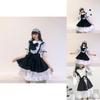 Beautiful Gothic Lolita Dress With Apron And Headdress Perfect For Cosplay Events