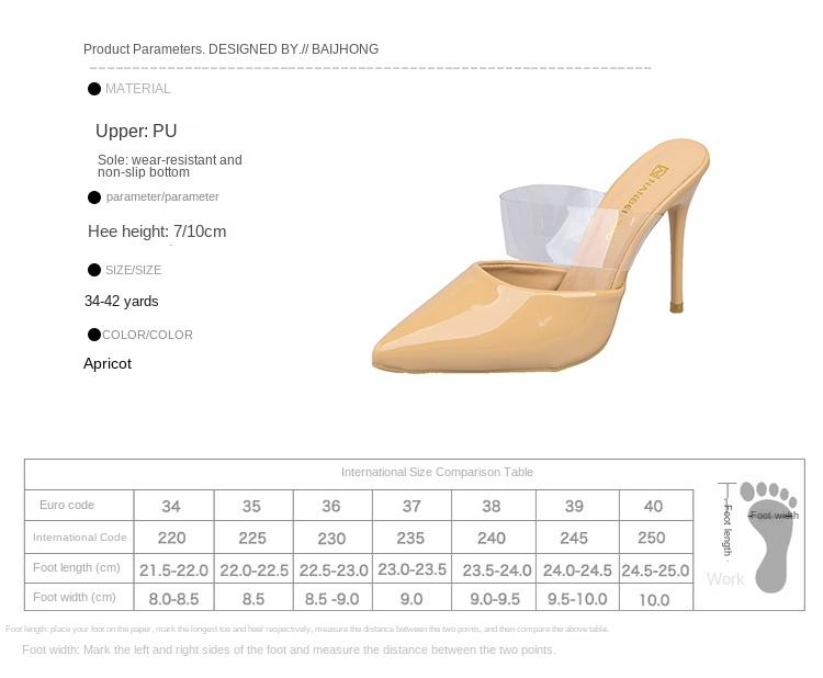 Pointed high heels summer women's shoes fashion metal decoration shallow mouth party women's shoes 7cm10cm
