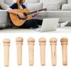 6PCS Wood Bridge Pin Replacement Wood Color Acoustic Guitar Pin Guitar Bridge Pin  For Guitar