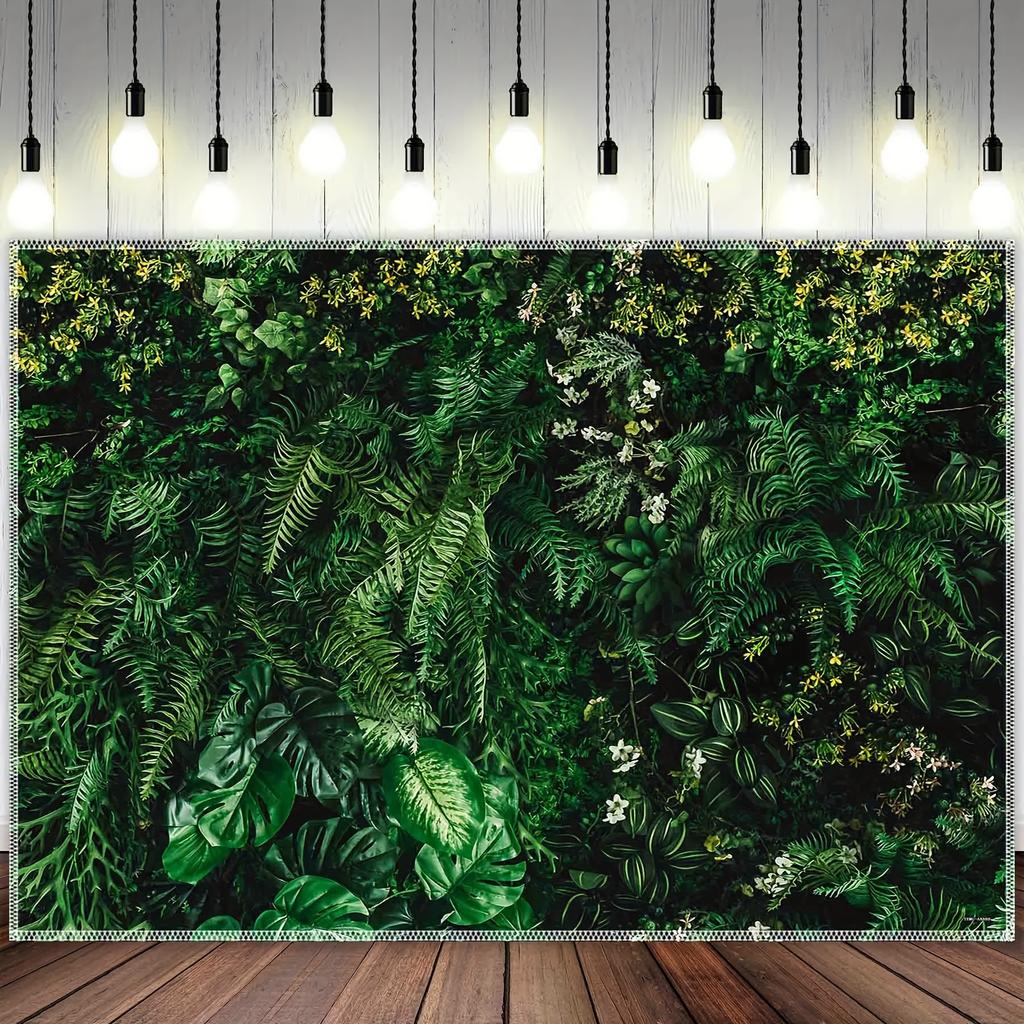 Green Tropical Palm Leaf Photography Background, Summer Flowers, Natural Jungle, Wildlife Park, Plant Party Photo Background