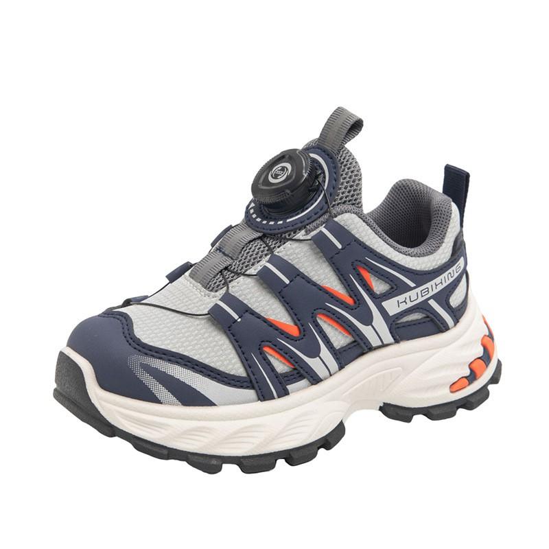 Kids Rotation Buckle Sneakers Boys Girls Lightweight Breathable Running Shoes 2026 Casual Sport
