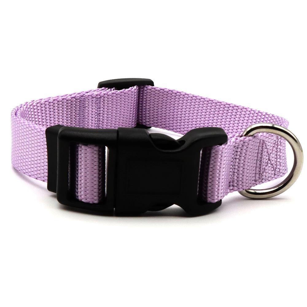 Macaron Color Nylon Pet Supplies with Double D Buckle for Dog Training Adjustable Dog Walking Collar Leash Set