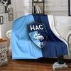 Le Havre Crest Heritage Flannel Blanket, Soft Polyester, Modern Design, All-Season for Camping, Travel, Gifts for holidays or birthdays