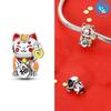 Authentic Copper Color God of Wealth Lucky Cat Lantern Lion Dance Charm Bead Charms Bead Charms Compatible With Bracelets Do It Yourself New Years Je