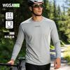Men Women Cycling Long Sleeve Quick Dry Loose Fit Breathable Sports T-Shirt Road Bike Riding Running Gym Training