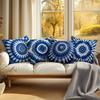 Indigo Mandala Tie Dyeing Cushions Pillowcase Printed Polyester 45X45Cm Throw Pillow Cover Decorative Sofa Cushion Pillowslip