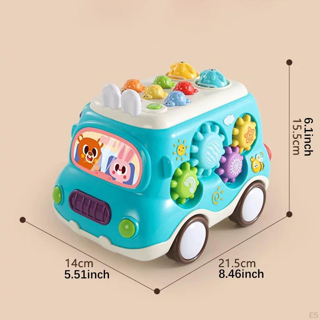 Musical Bus Baby Toy 6 in 1 Activity Car for Toddlers 12 Year Old