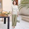 Mom's 2026 Summer Cotton-Linen Short Sleeve Two-Piece Set for Women: Stylish, New Chinese Style, Perfect for Middle-Aged and Elderly.