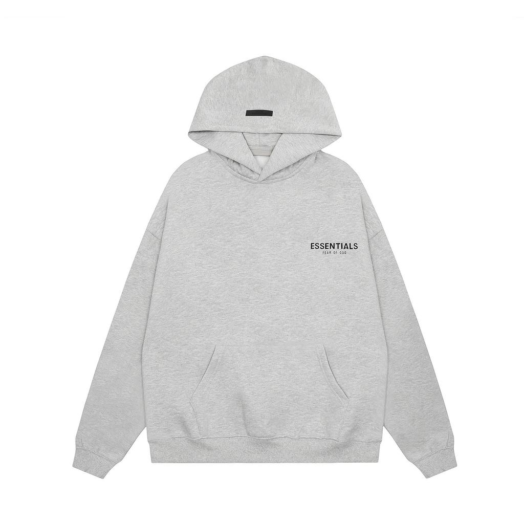 Cross Essentials Zweifarbiger Beflockter Hoodie Sweatshirt für Damen & Herren