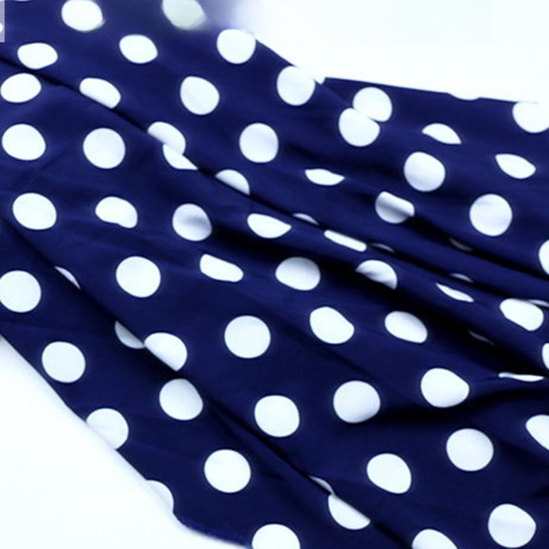 Multi-Color Polka Dot Stripe Printed Elastic Chiffon Drape Fabric for Handmade Sewing Tops Clothes Skirts Dresses Blouse Cloth