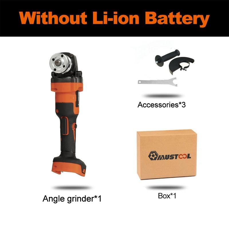 1600W 388VF Brushless Cordless Angle Grinder Grinding Machine Cutting 12000rpm Electric Grinder Power Tool with Batteries