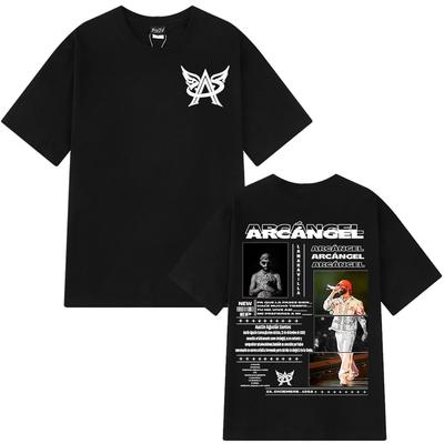 Raper Arcangel Koszulka z albumu 2025 Męska Damska Hip Hop Moda Oversize Krótki rękaw Bawełna Koszulki Oversize Streetwear